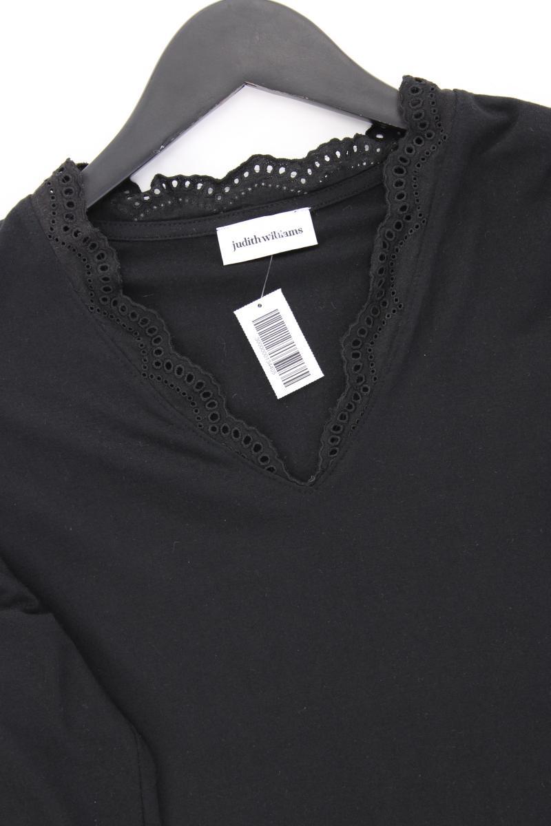 Judith Williams Shirt mit V-Ausschnitt Gr. 38 3/4 Ärmel schwarz aus Modal