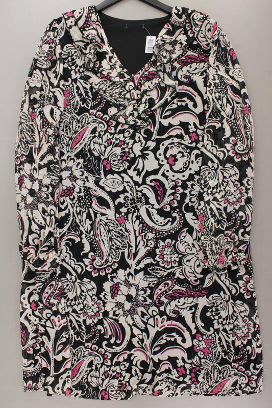 Chiffonkleid Gr. 48 Langarm mehrfarbig