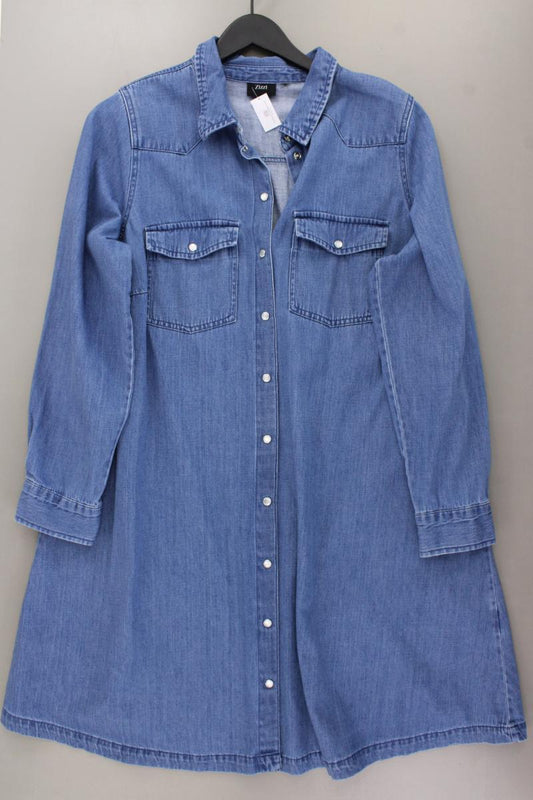 Zizzi Jeanskleid Gr. 48 Langarm blau