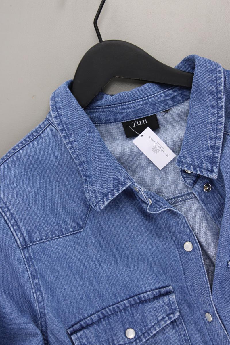Zizzi Jeanskleid Gr. 48 Langarm blau