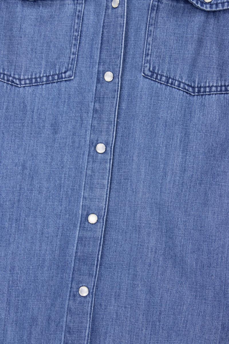 Zizzi Jeanskleid Gr. 48 Langarm blau