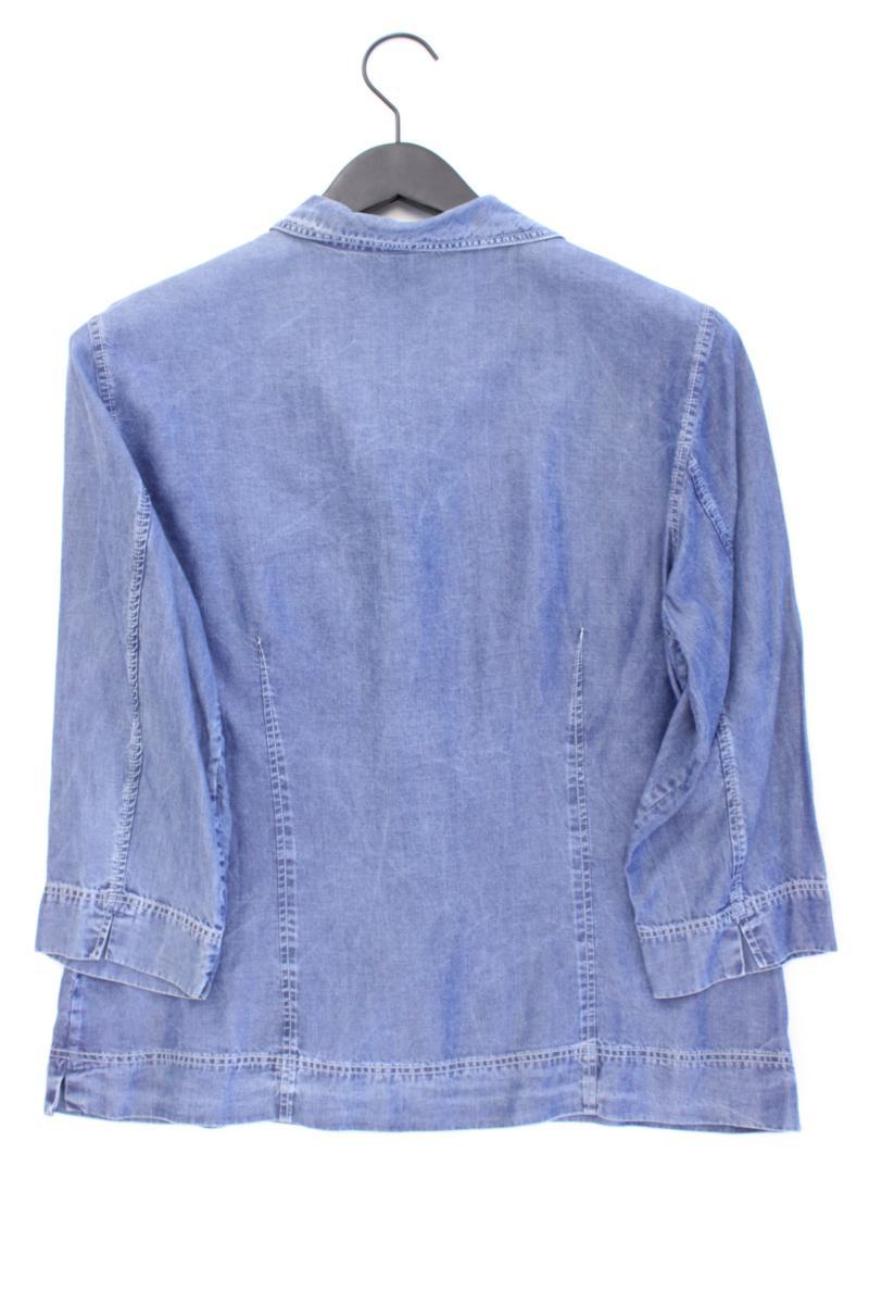 Jeansbluse Gr. 40 3/4 Ärmel Vintage blau aus Lyocell