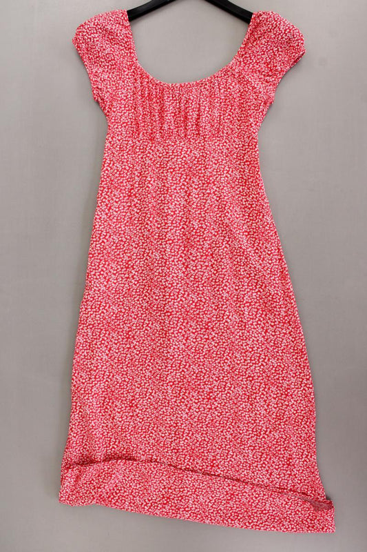 Only Maxikleid Gr. XS mit Blumenmuster Kurzarm mit Carmen-Ausschnitt rot