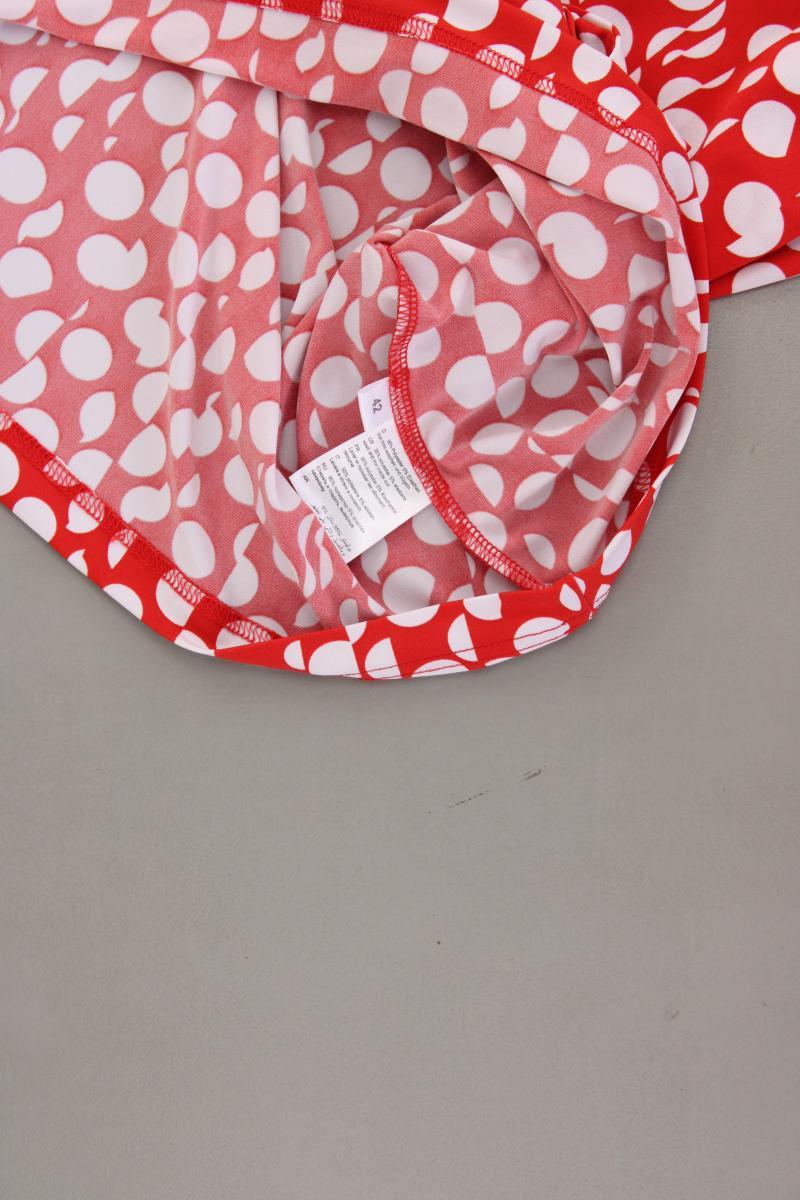 Couture Line Printshirt Gr. 42 gepunktet 3/4 Ärmel rot aus Polyester