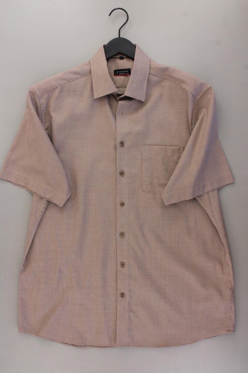 Eterna Kurzarmhemd für Herren Gr. Hemdgröße 43 neuwertig braun aus Baumwolle