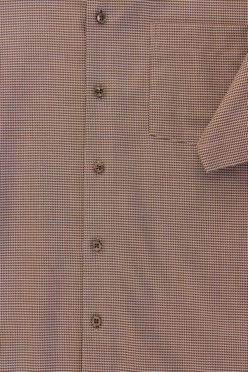 Eterna Kurzarmhemd für Herren Gr. Hemdgröße 43 neuwertig braun aus Baumwolle