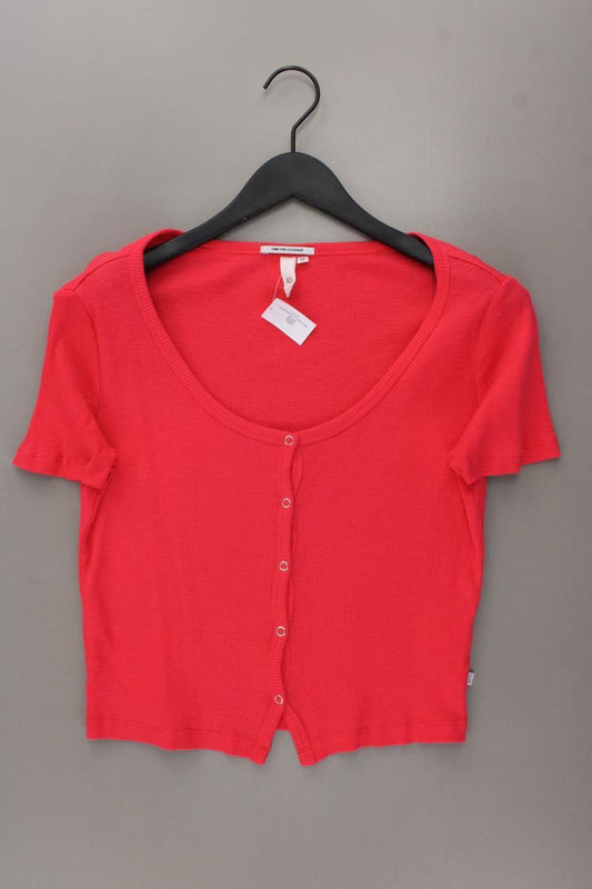 QS by s.Oliver Cropped Shirt Gr. M neuwertig Kurzarm rot aus Baumwolle