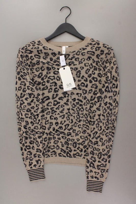 QS by s.Oliver Feinstrickpullover Gr. M mit Tierdruck neu mit Etikett braun