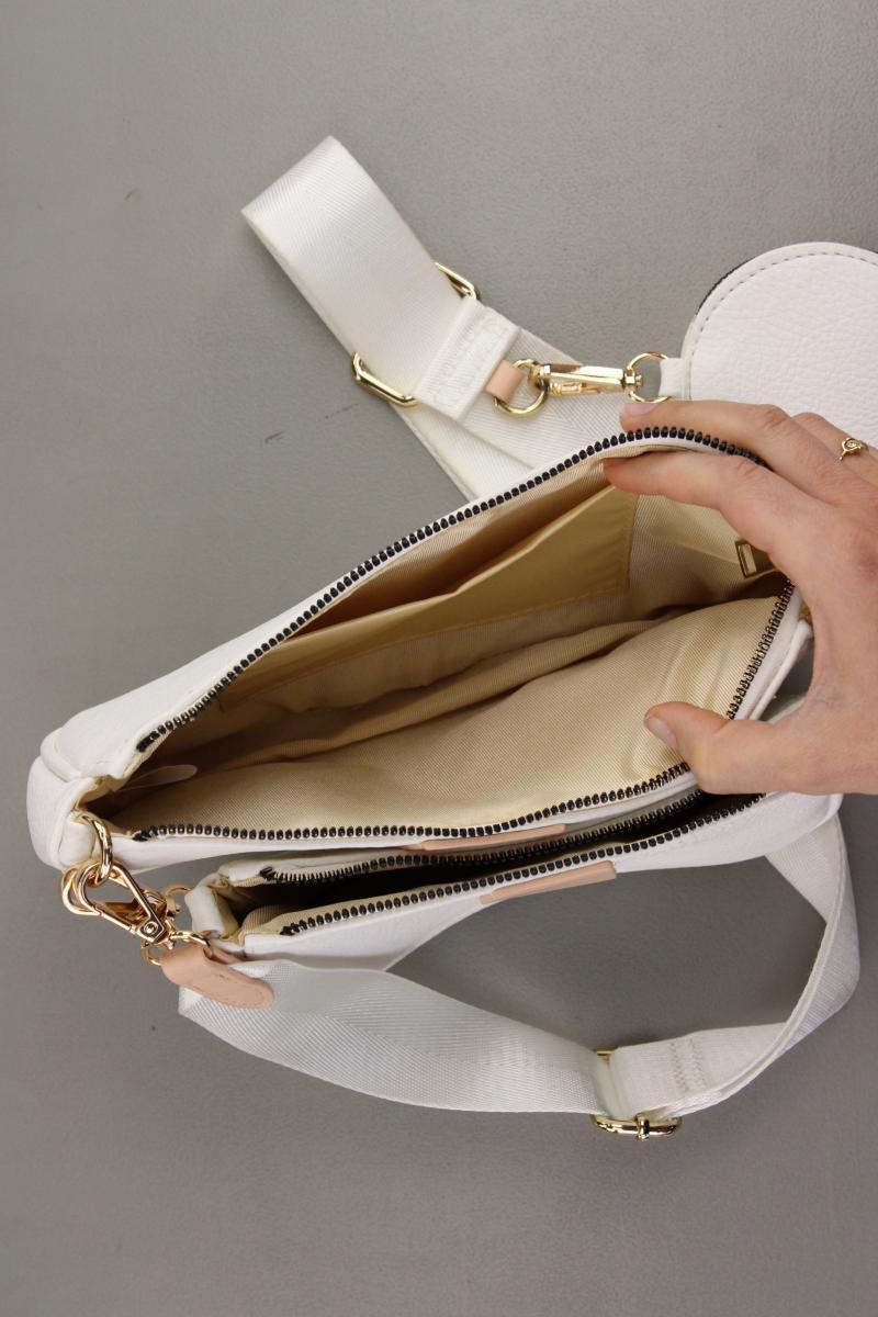 3-in-1 Tasche weiß aus Kunstleder