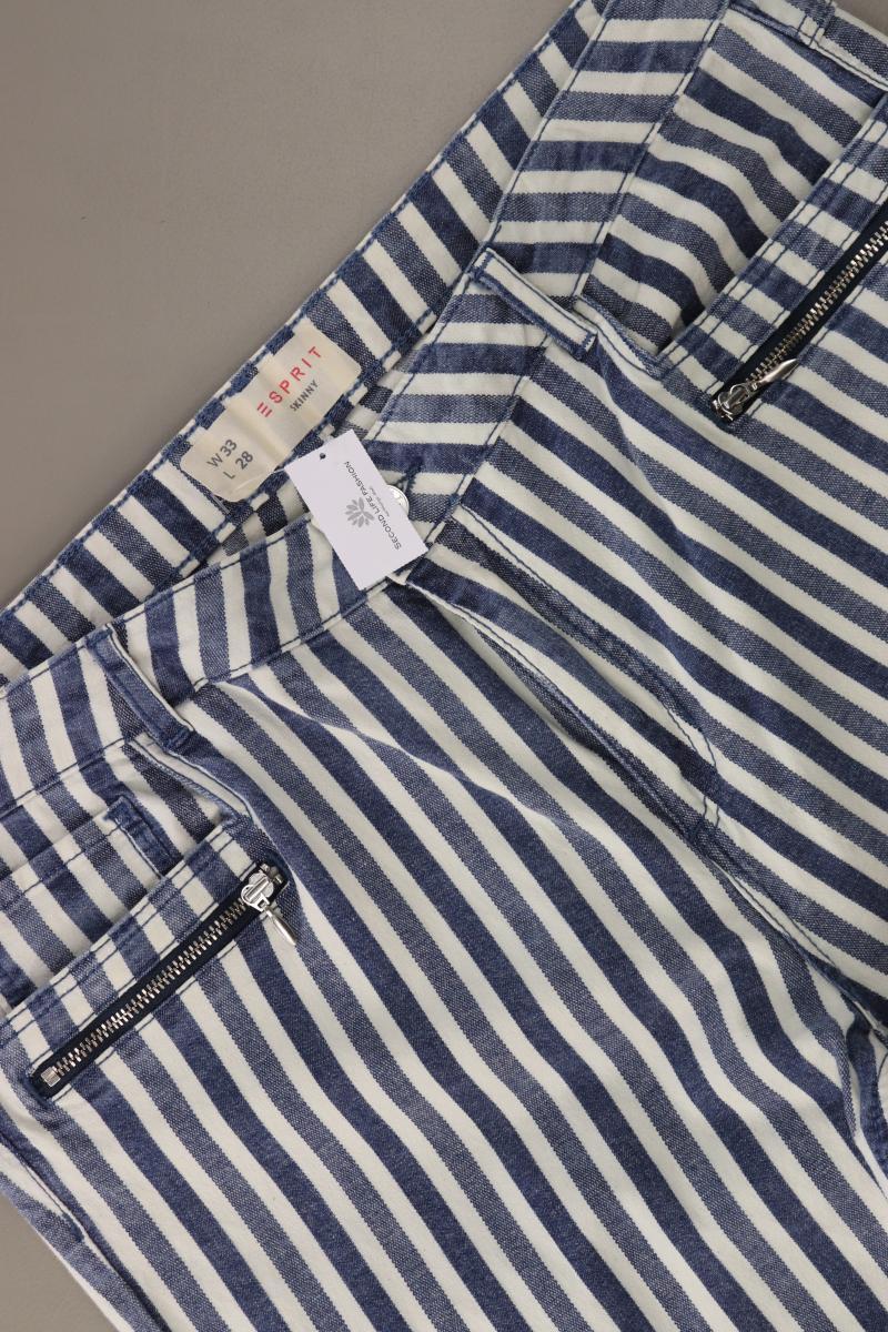 Esprit Hose Gr. W33/L28 gestreift blau