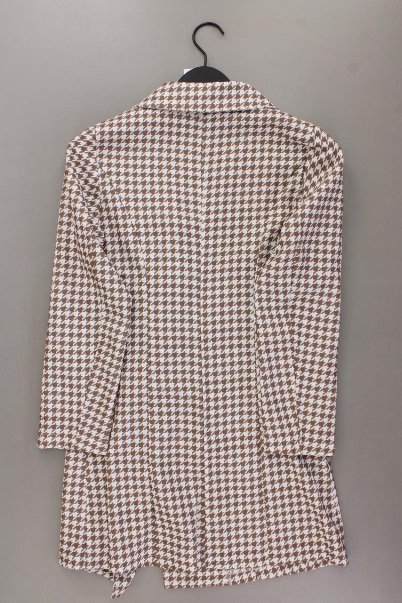 Slim Mantel Gr. S hahnentritt neuwertig braun aus Polyester