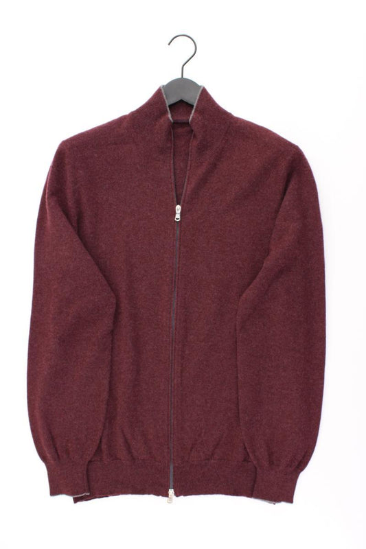 Strickjacke für Herren Gr. 56 Langarm rot aus Kaschmir