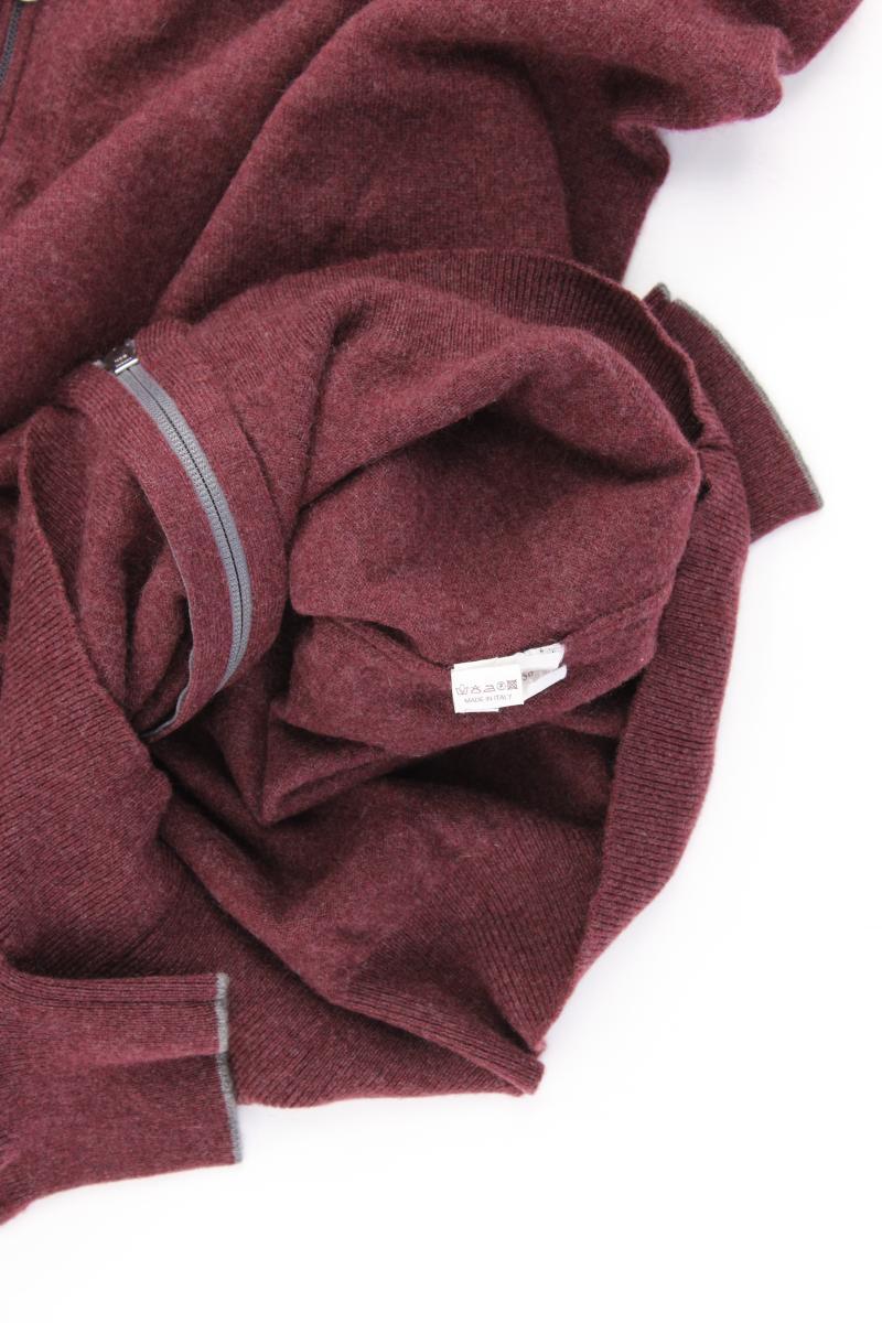 Strickjacke für Herren Gr. 56 Langarm rot aus Kaschmir