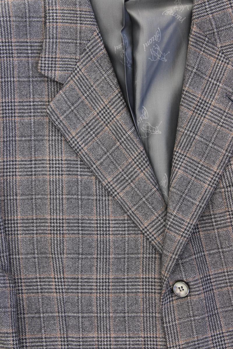 Brioni Longsakko für Herren Gr. Kurzgröße 28 kariert grau aus Kaschmir