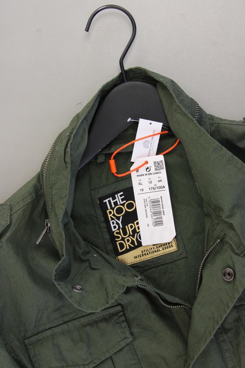 Superdry Classic Jacke Gr. 44 neu mit Etikett olivgrün aus Baumwolle