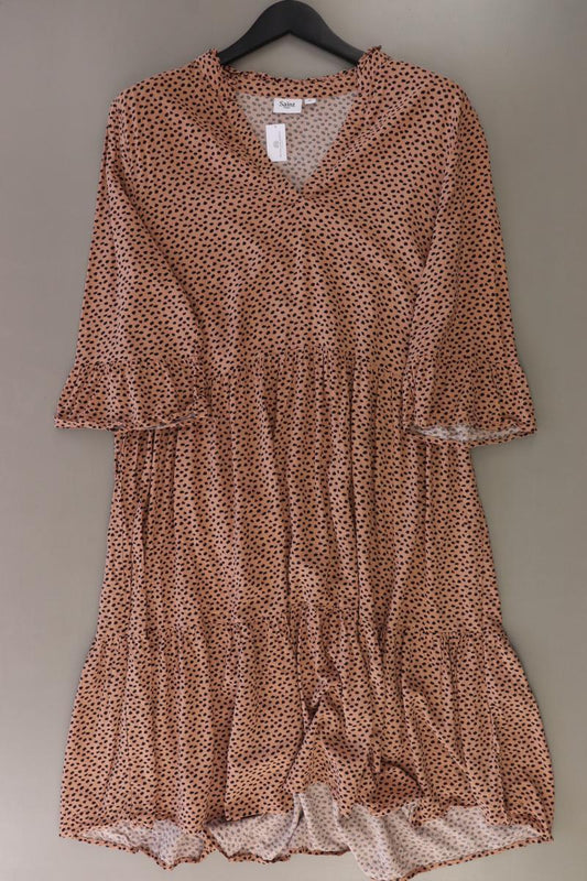 Saint Tropez Midikleid Gr. XL gepunktet 3/4 Ärmel braun aus Viskose