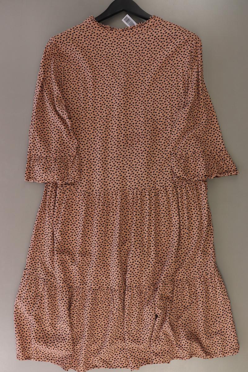 Saint Tropez Midikleid Gr. XL gepunktet 3/4 Ärmel braun aus Viskose