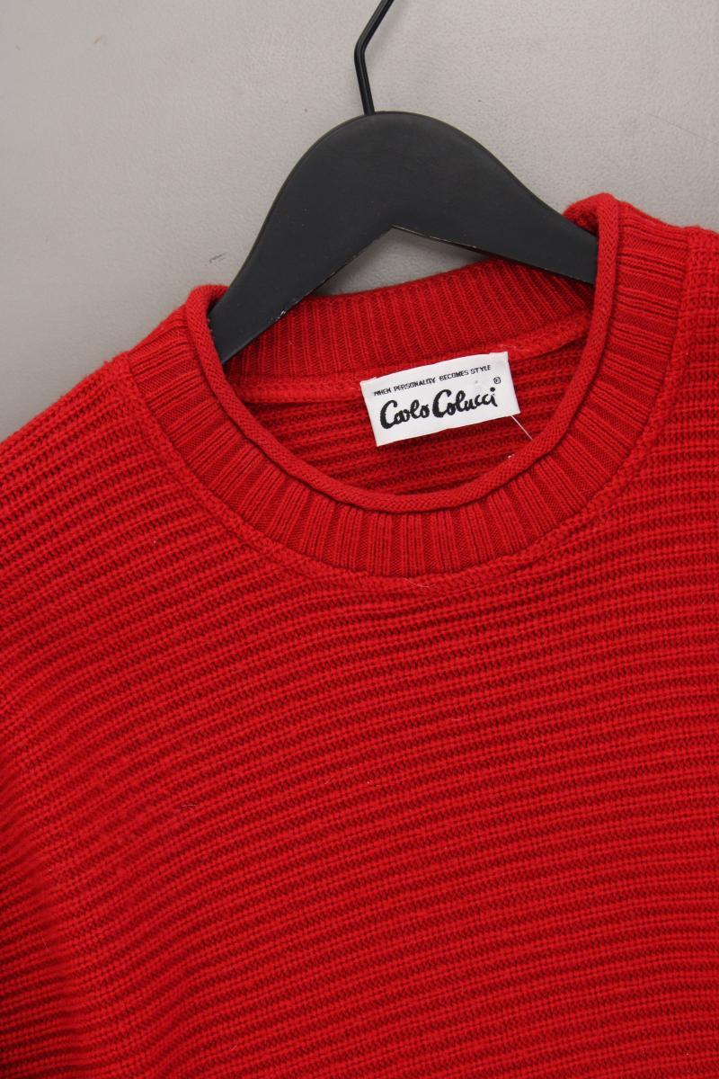 Carlo Colucci Feinstrickpullover für Herren Gr. 50 rot