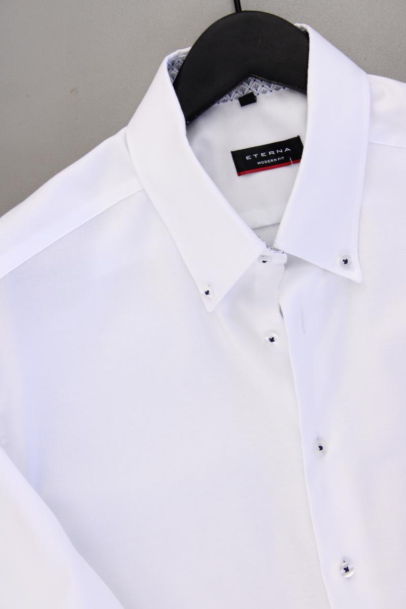 Eterna Kurzarmhemd für Herren Gr. Hemdgröße 43 neuwertig weiß aus Baumwolle