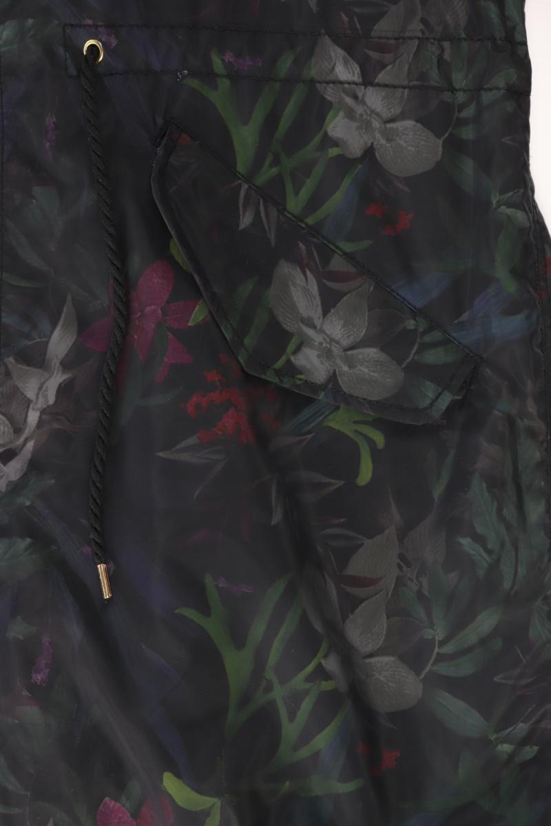s.Oliver Kapuzenmantel Gr. XXL mit Blumenmuster schwarz