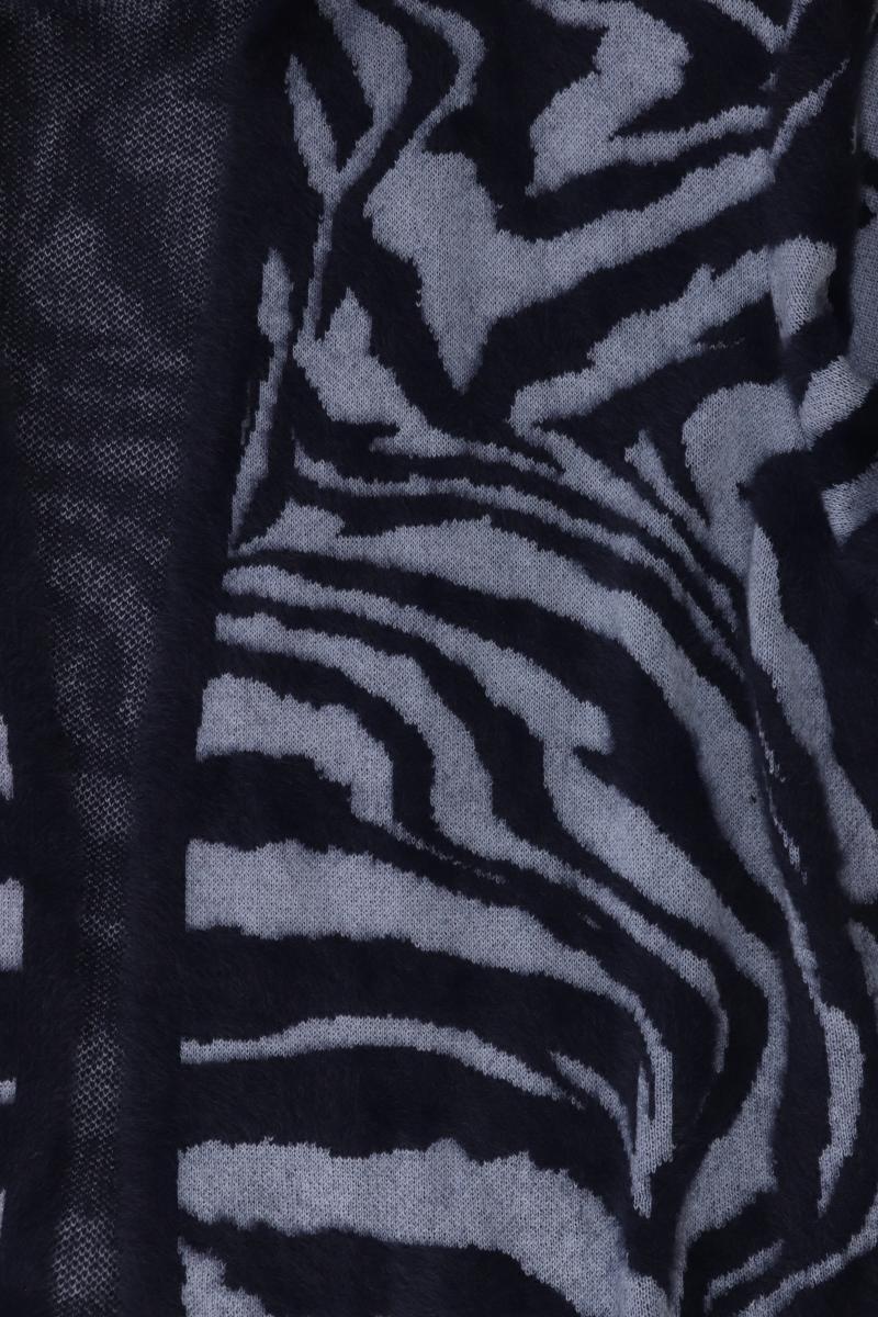 Street One Strickjacke Gr. 40 mit Tierdruck Langarm blau