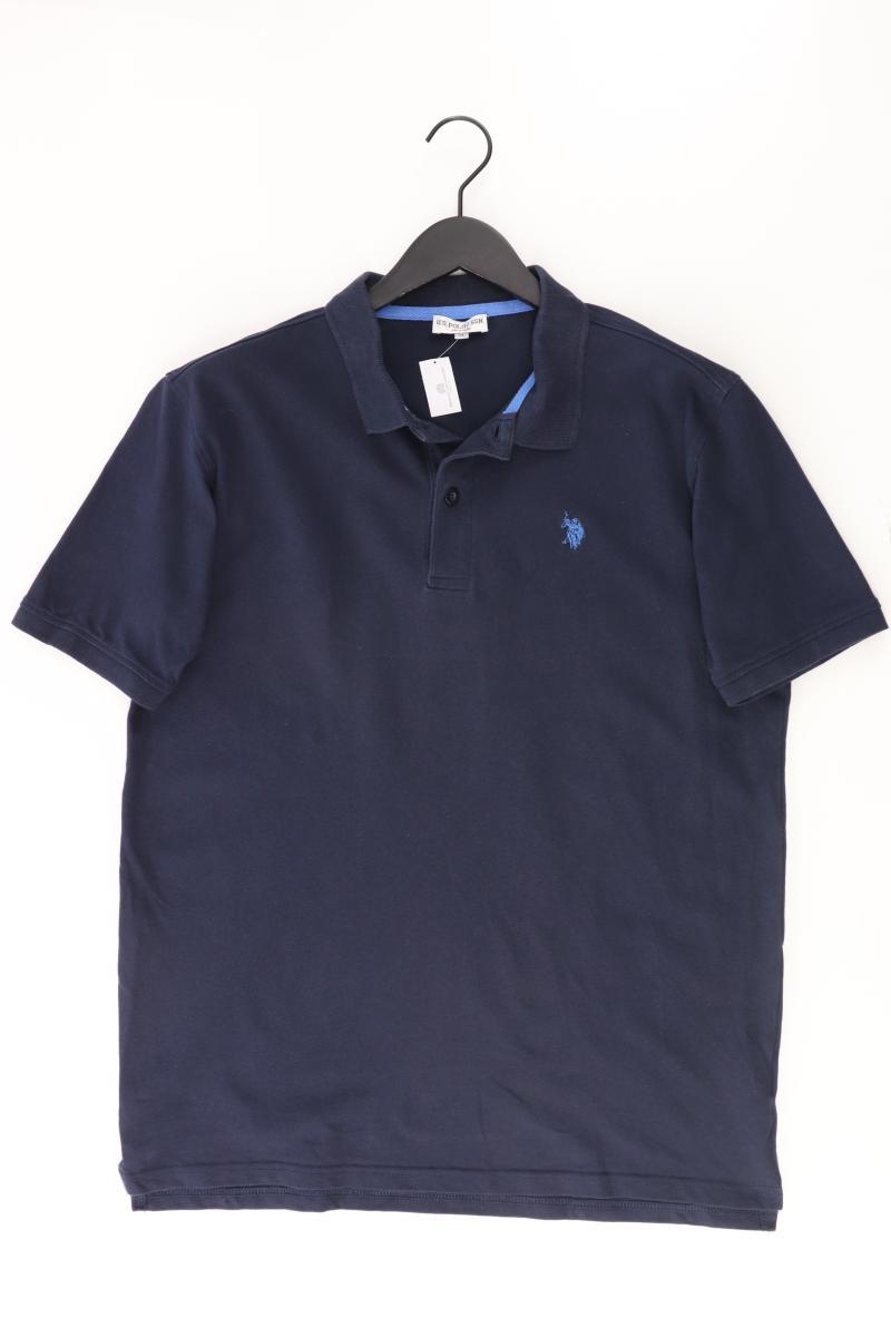 U.S. Polo Assn Poloshirt für Herren Gr. XL Kurzarm blau aus Baumwolle