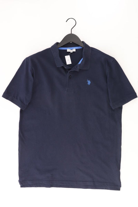 U.S. Polo Assn Poloshirt für Herren Gr. XL Kurzarm blau aus Baumwolle