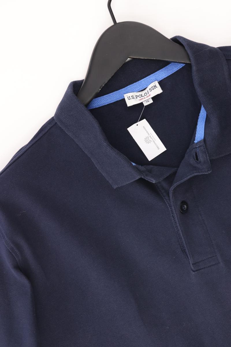 U.S. Polo Assn Poloshirt für Herren Gr. XL Kurzarm blau aus Baumwolle