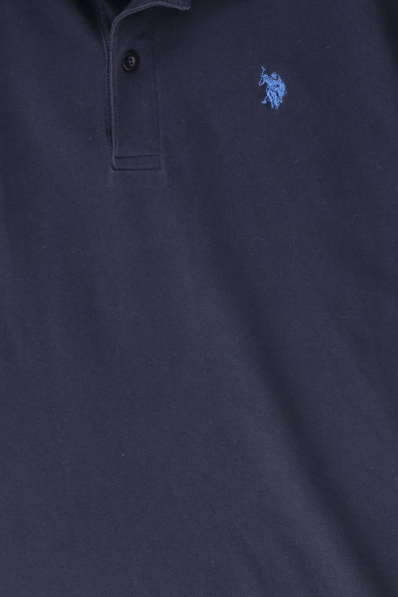 U.S. Polo Assn Poloshirt für Herren Gr. XL Kurzarm blau aus Baumwolle