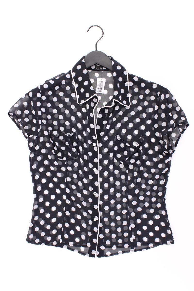 Esprit Collection Kurzarmbluse Gr. 40 gepunktet blau