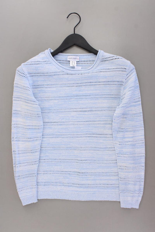 Laura Kent Feinstrickpullover Gr. 38 blau aus Baumwolle