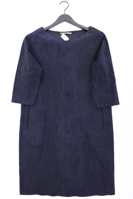 Vanilia Kleid in Wildlederoptik Gr. 38 3/4 Ärmel blau aus Polyester