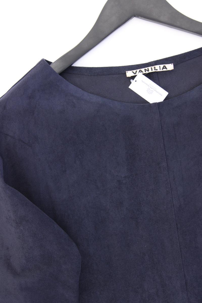 Vanilia Kleid in Wildlederoptik Gr. 38 3/4 Ärmel blau aus Polyester