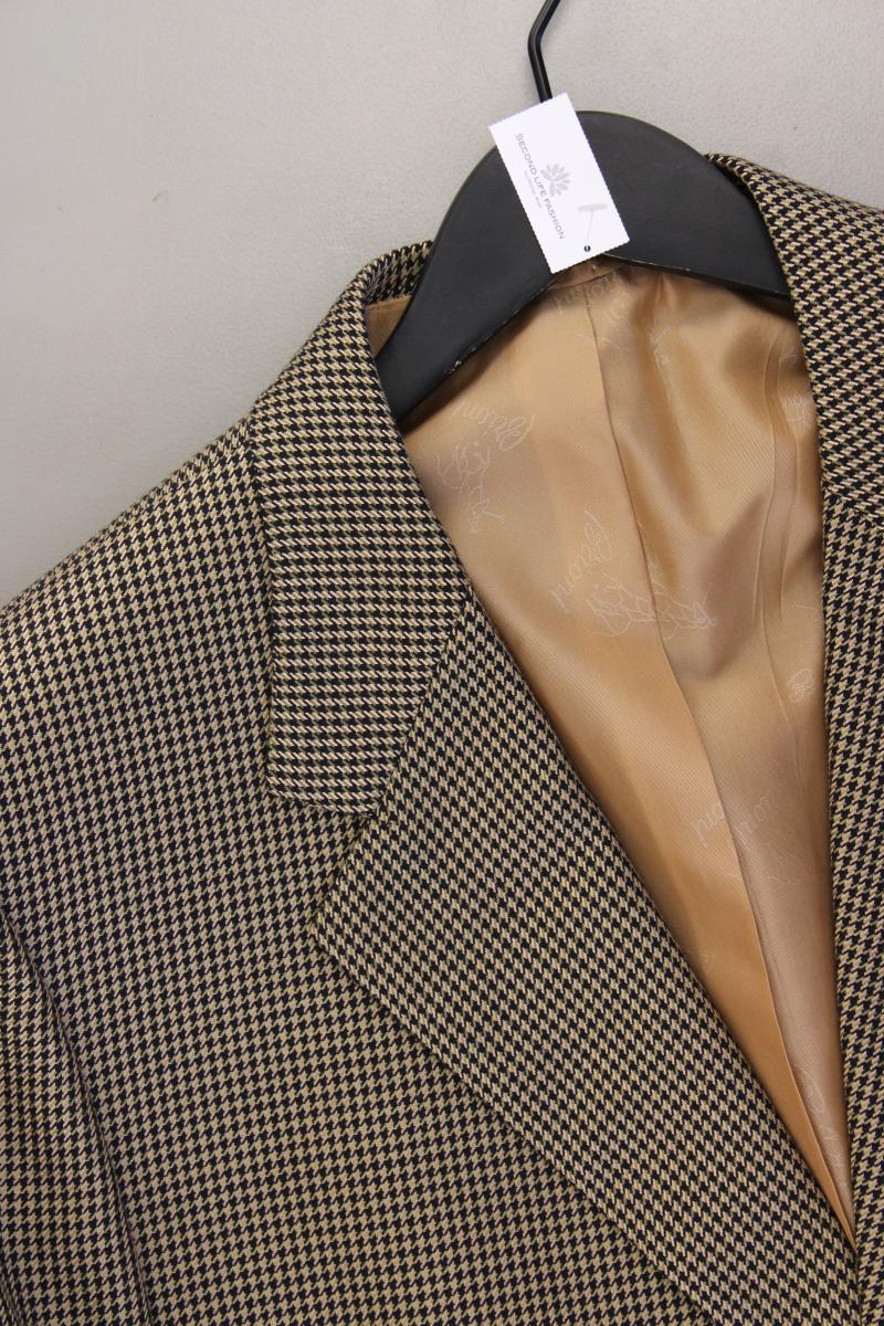 Brioni Longsakko für Herren Gr. Kurzgröße 28 hahnentritt braun aus Seide