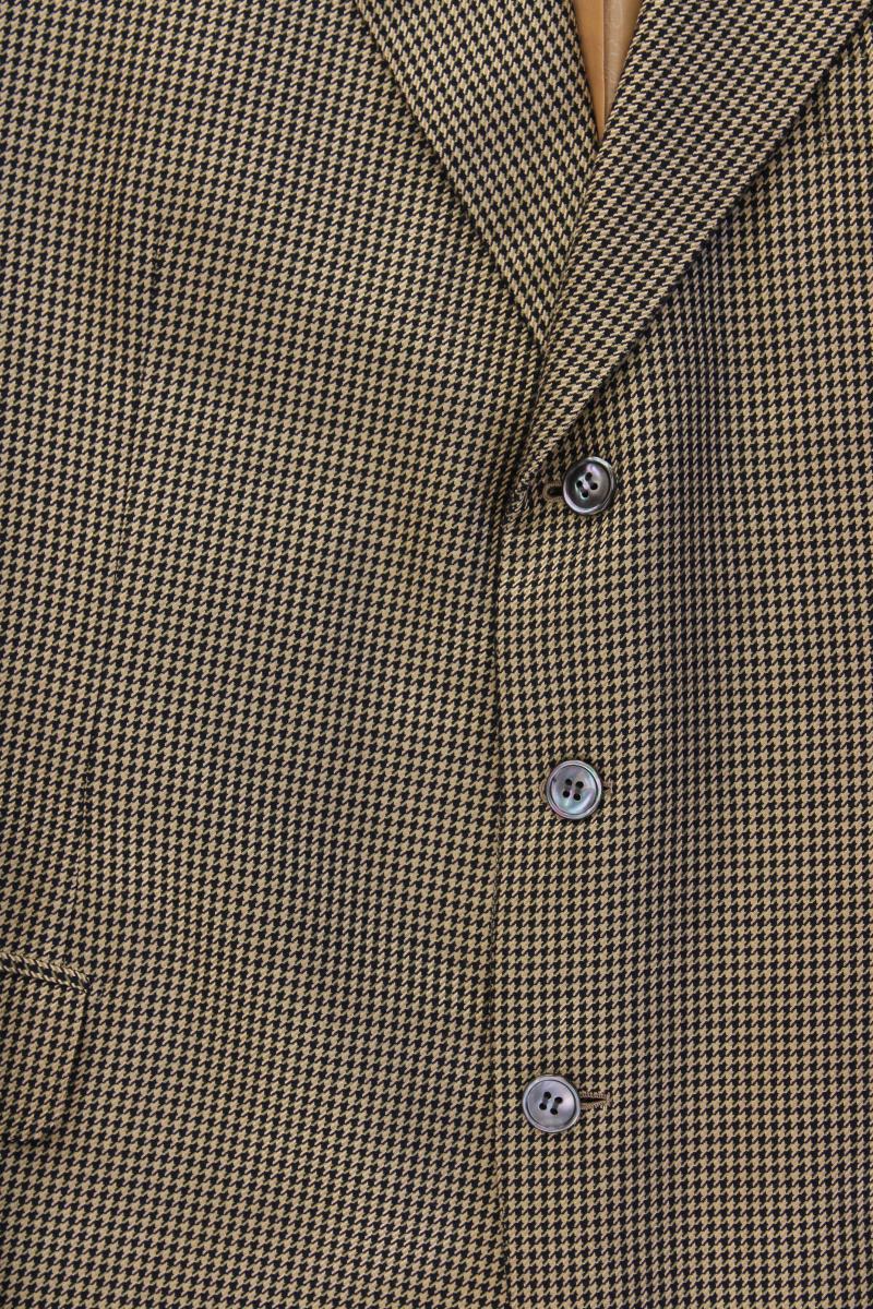 Brioni Longsakko für Herren Gr. Kurzgröße 28 hahnentritt braun aus Seide