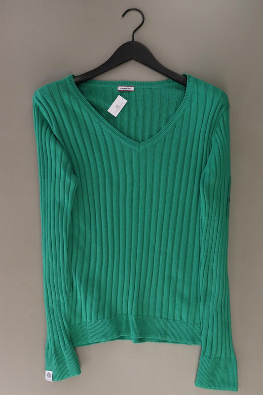 Kangaroos Feinstrickpullover Gr. 40/42 grün aus Baumwolle