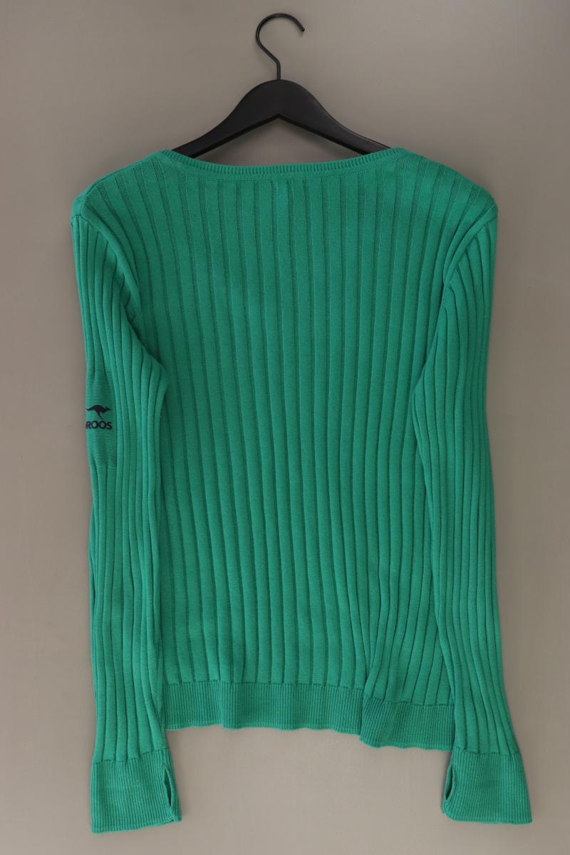 Kangaroos Feinstrickpullover Gr. 40/42 grün aus Baumwolle