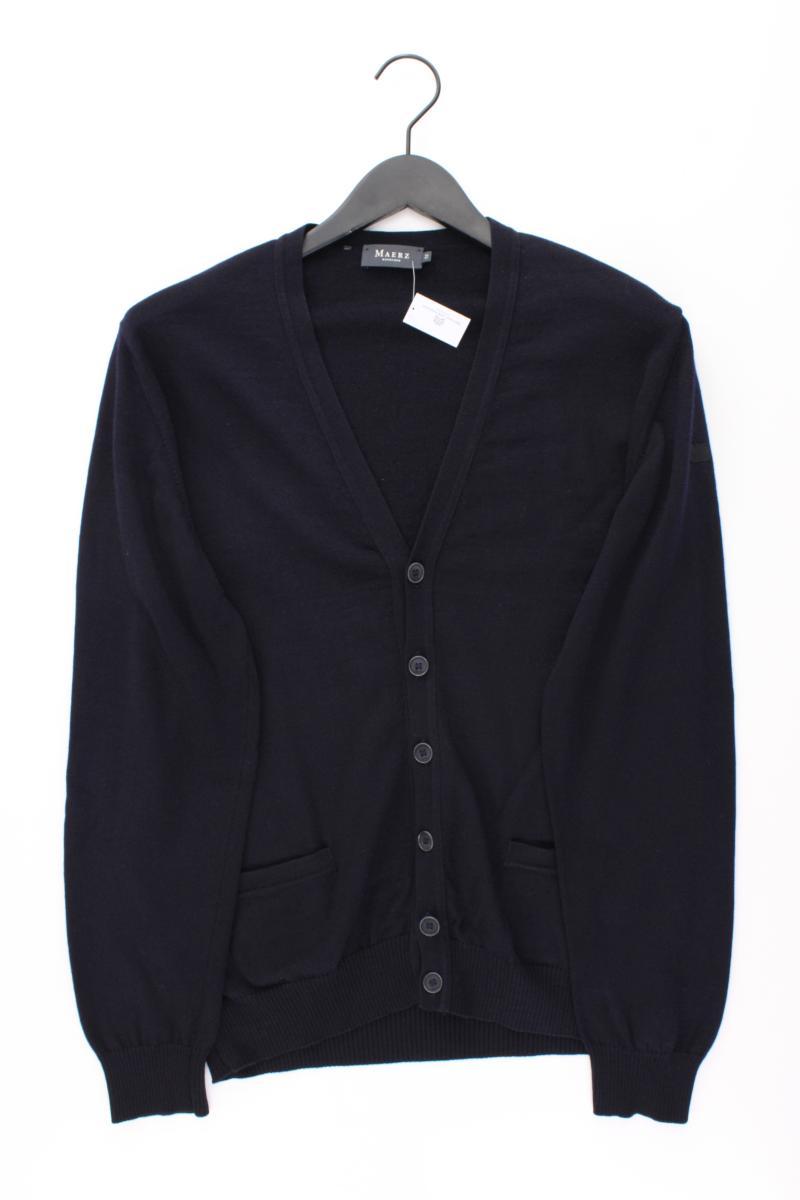 MAERZ München Strickjacke für Herren Gr. 52 Langarm blau aus Wolle