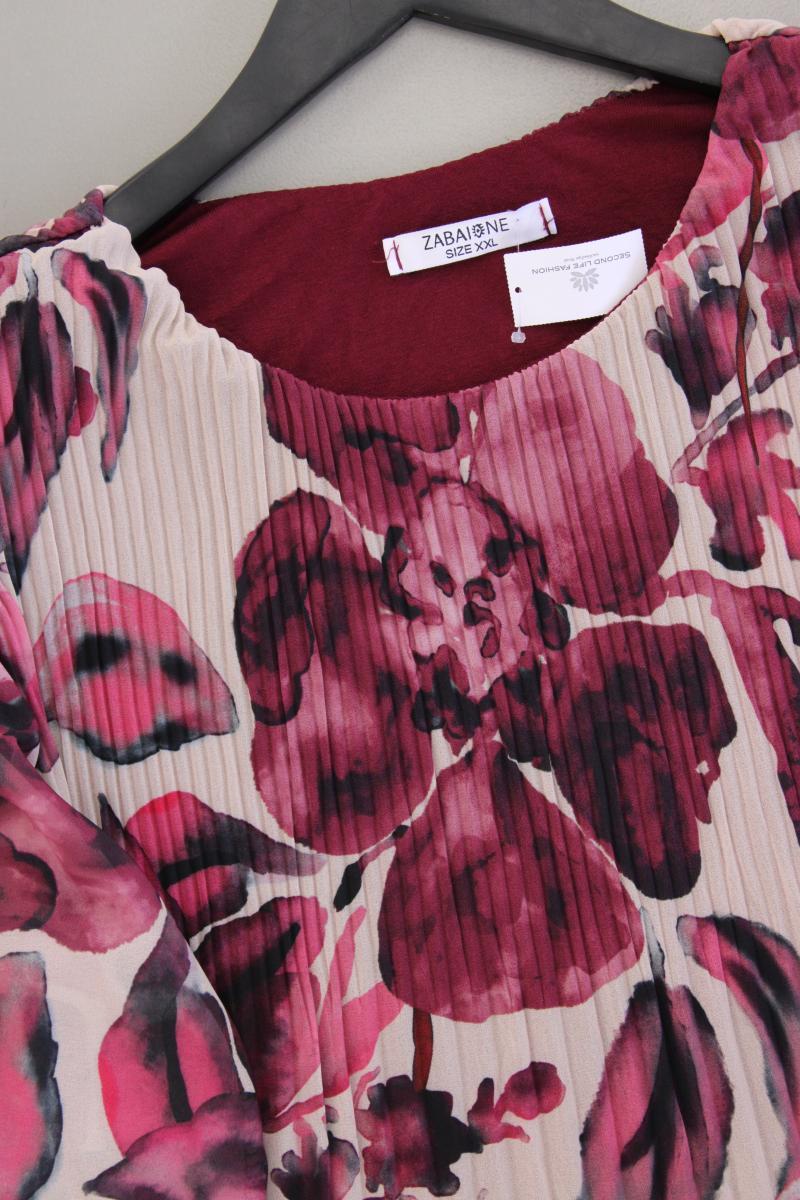 Zabaione Chiffonkleid Gr. XXL mit Blumenmuster Langarm lila