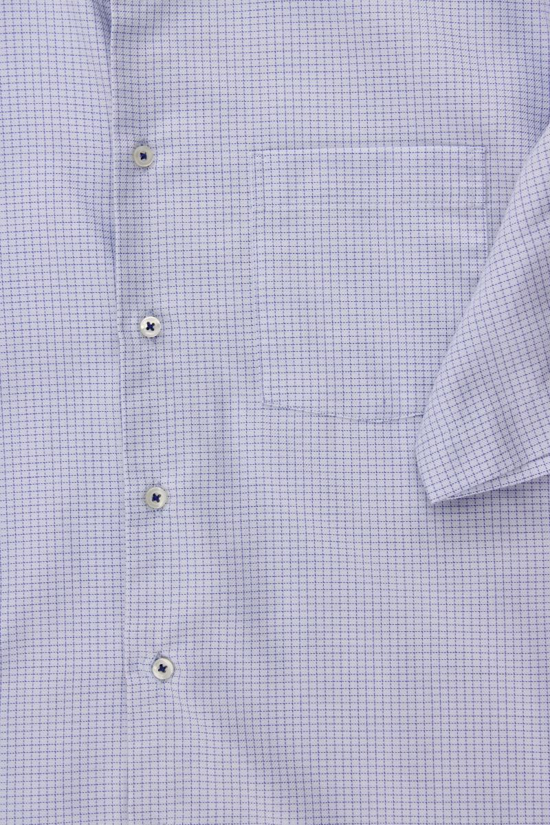 Eterna Kurzarmhemd für Herren Gr. Hemdgröße 43 neuwertig blau aus Baumwolle