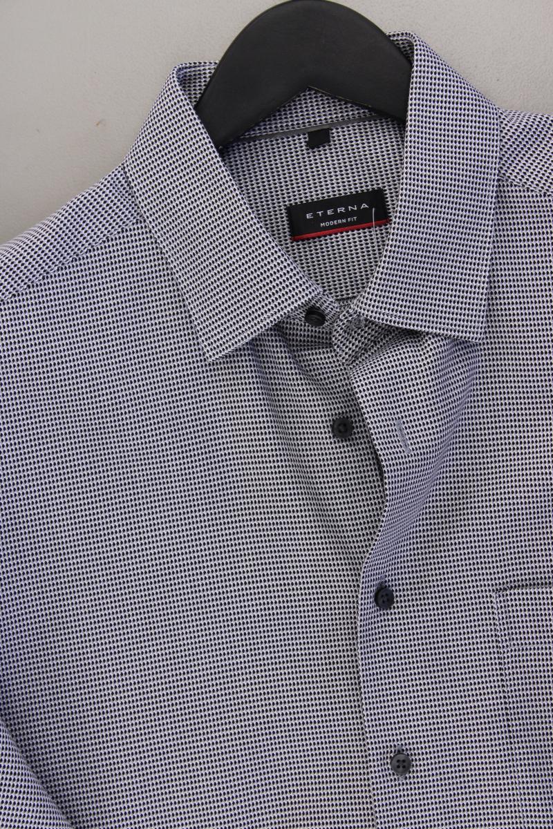 Eterna Kurzarmhemd für Herren Gr. Hemdgröße 43 neuwertig grau aus Baumwolle