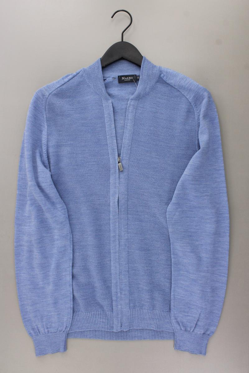 MAERZ München Strickjacke für Herren Gr. 52 neuwertig Langarm blau aus Wolle