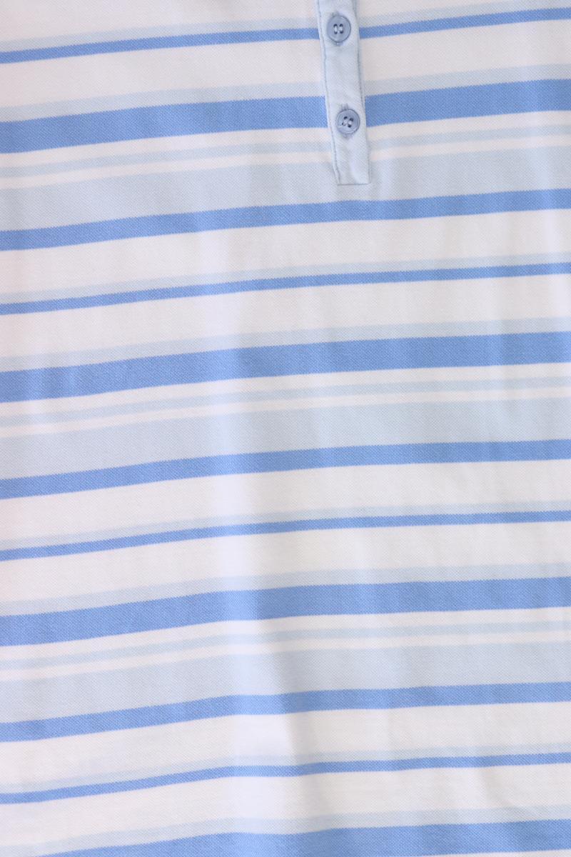Mona Poloshirt Gr. 44 gestreift Kurzarm blau aus Baumwolle