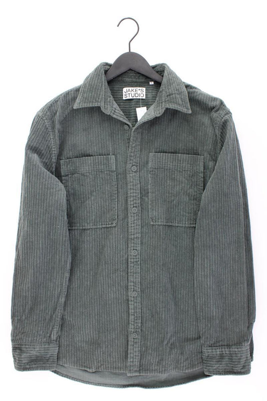 Jake*s Cordhemd für Herren Gr. L Langarm olivgrün aus Baumwolle