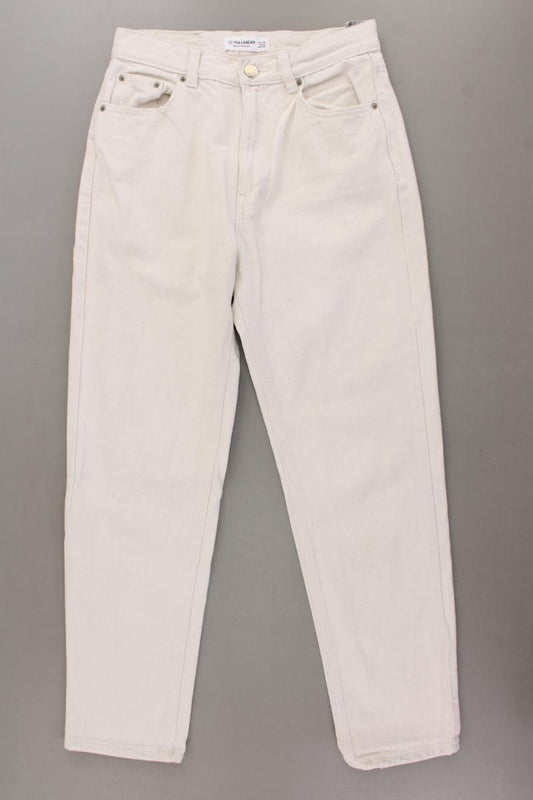 Pull&Bear Mom Jeans Gr. 36 creme aus Baumwolle