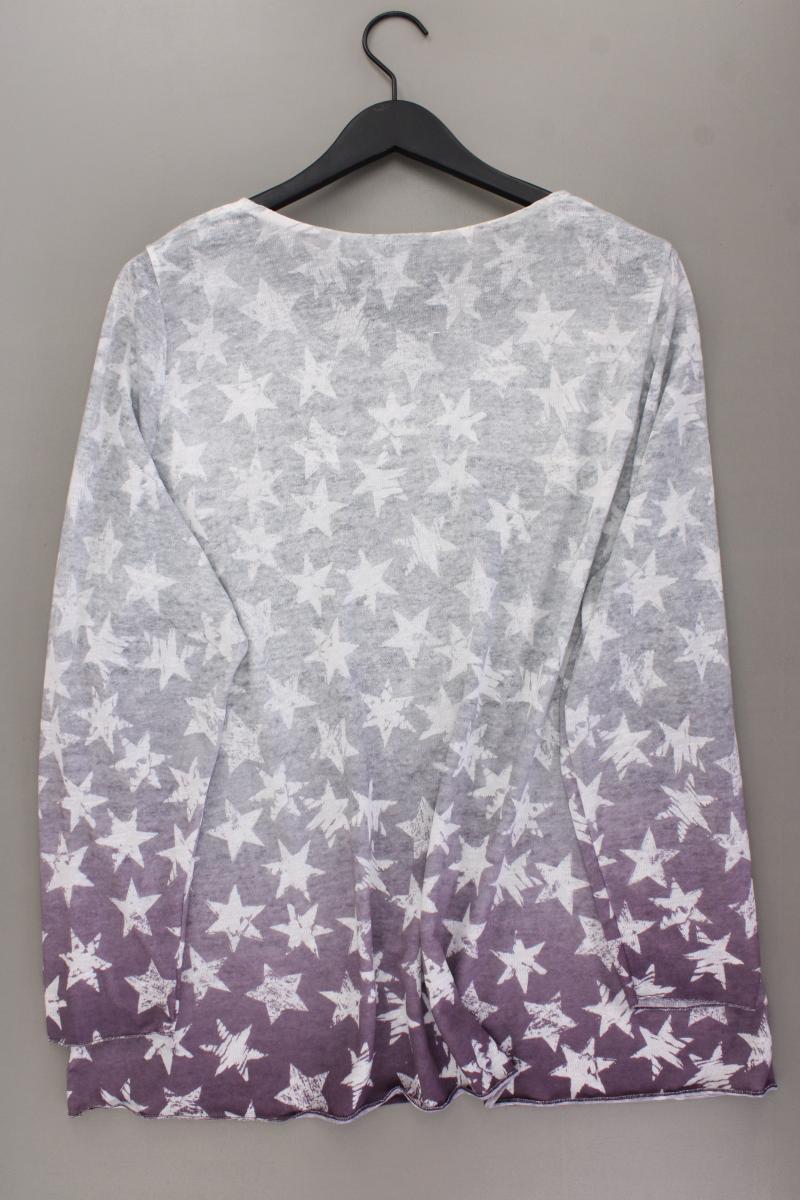 Gina Laura Feinstrickpullover Gr. XXL mit Pailletten grau aus Polyester