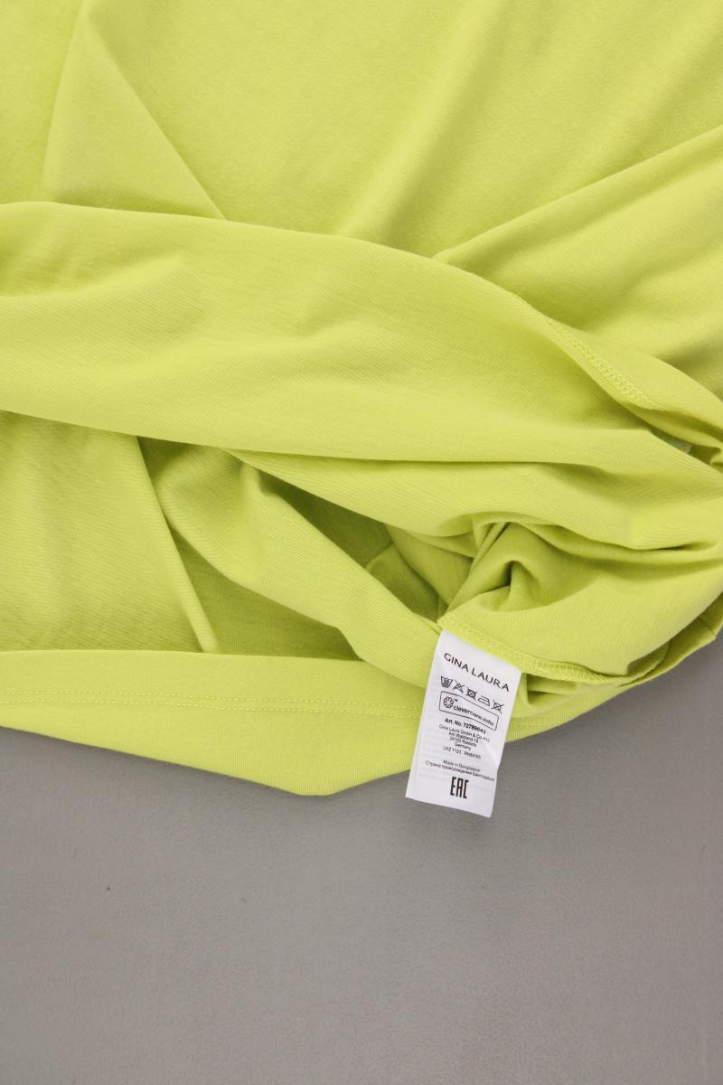 Gina Laura Shirt mit V-Ausschnitt Gr. XXL Langarm grün aus Baumwolle