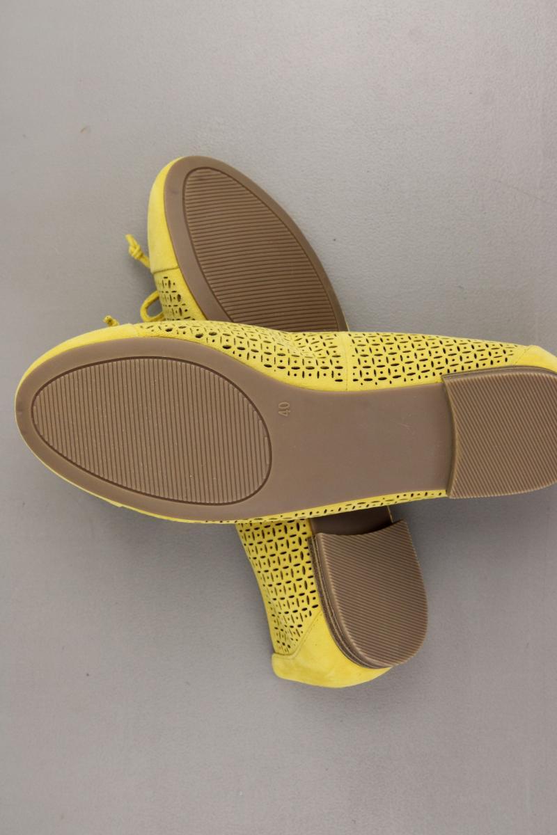 Mona Ballerinas Gr. 40 neuwertig gelb aus Leder