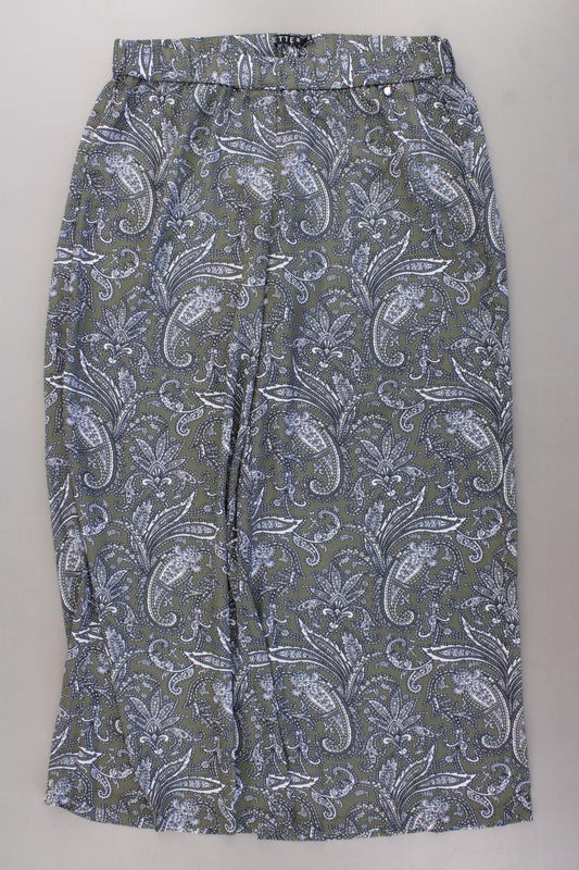 Jette Stretchhose Gr. 44 mit Paisleymuster olivgrün aus Polyester