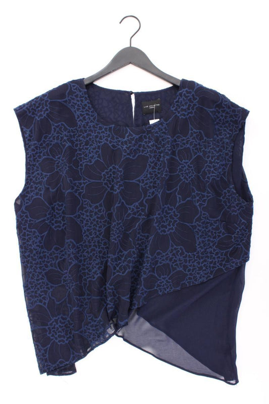 Live Unlimited London Kurzarmbluse Gr. 54 blau aus Polyester